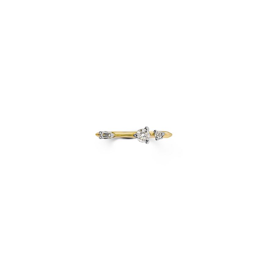 Anello 'Balanace' in oro giallo con baguette BALANCE | AN AU18G1BG 2TO CT 0,07+0,15+0,03